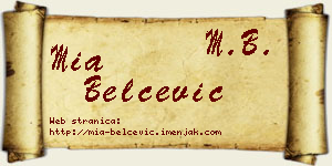 Mia Belčević vizit kartica